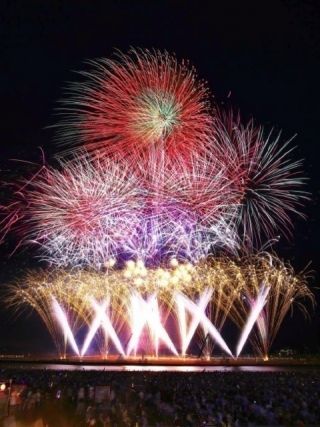 港まつり 能代の花火写真１